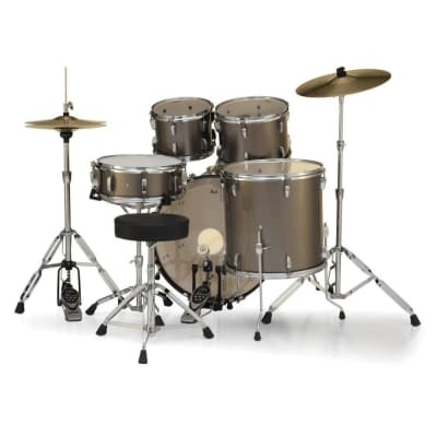 Pearl Roadshow 5 pc Set w/Hardware & Cymbals Bronze Metallic RS525SC/C707 image 16