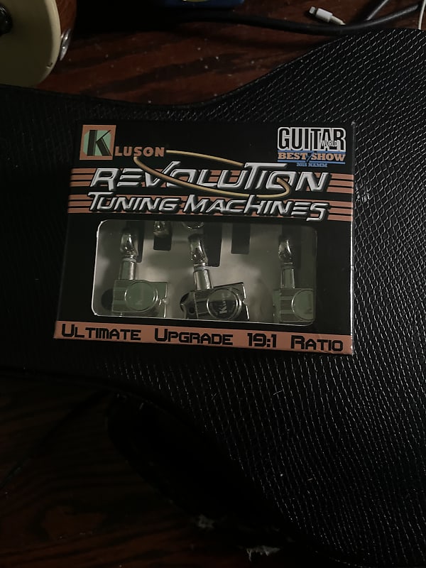 Kluson Revolution 6-In-Line H-Mount Diecast Tuners - NICKEL, | Reverb