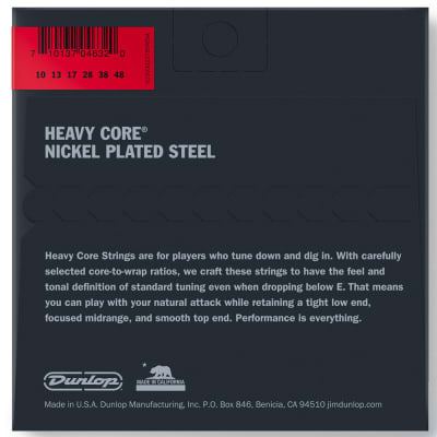 Dunlop DHCN1048 Heavy Core Nickel Plated Steel Electric Strings Heavy (10-48) image 4