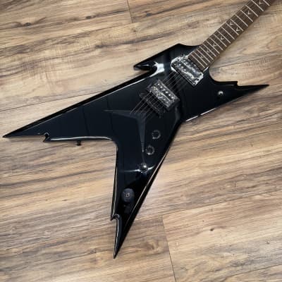 Dean Razorback 7 255 7-string Black and Metallic White | Reverb