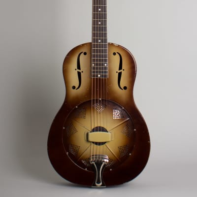 National  Triolian Resophonic Guitar (1932), ser. #2890W, black tolex hard shell case. image 1