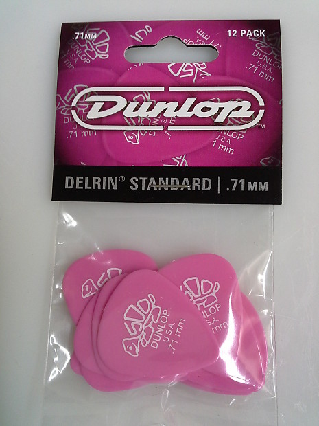 Dunlop 41P71 Delrin 500 Standard .71mm Guitar Picks (12-Pack) image 1