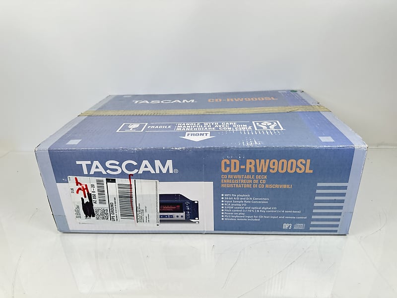 Tascam CD-RW900SL CD Recorder/Player 24-bit A/D and D/A converters  			