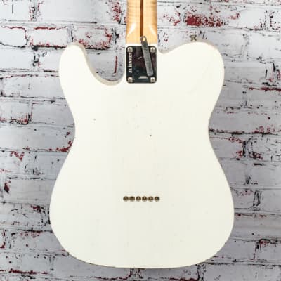 Fender 2017 Custom Shop Black Anodized Journeyman Relic Telecaster Electric Guitar, Aged Opaque White Blonde w/ Glaser B-Bender & Original Case x7975 (USED) image 8