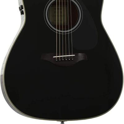 Yamaha FG-TA TransAcoustic Dreadnought Acoustic Electric Guitar Black image 3