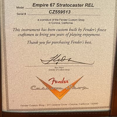 Fender Custom Shop Empire 67 Stratocaster Relic - Black #59513 image 13
