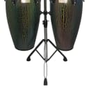 Tycoon 10 & 11 Dark Iris Supremo Select Congas With Double Stand