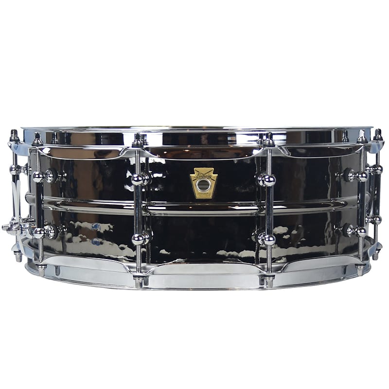 Ludwig LB416KT Hammered Black Beauty 5x14" Brass Snare Drum with Tube Lugs image 3