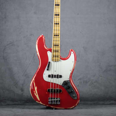 Japan Fresher  JB Jazz Bass 1976 Red Relic image 2