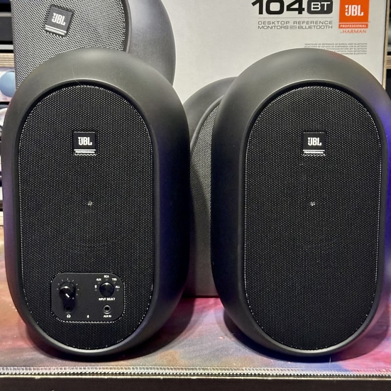 JBL Desktop Professional Reference Monitors Pair with Bluetooth (Black)