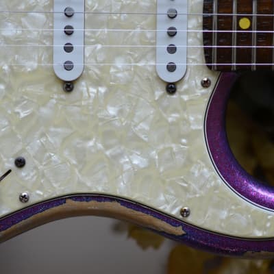 Fender American Stratocaster Magenta Sparkle Heavy Relic Custom Shop Texas Specials image 25