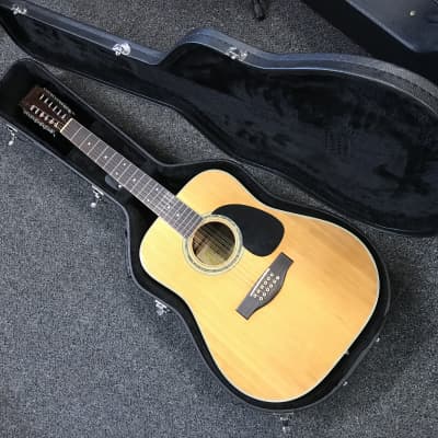 Suzuki F250 vintage 12 String Acoustic Electric Guitar 1970s Japan in very good condition with excellent hard case and key included. image 1