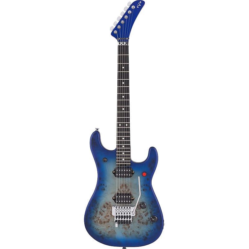 EVH 2021 5150 Series Deluxe Poplar Burl Electric Guitar - Aqua Burst image 1