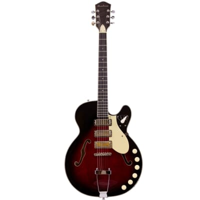 Airline H59 - Vintage Redburst - Semi-Hollow Electric Guitar - NEW! image 4