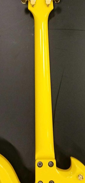 Fernandes Burny Hide MG-145s Yellow Hide - Yellow Heart | Reverb