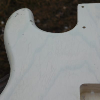 3lbs 12oz BloomDoom Nitro Lacquer Aged Relic White Blonde S-Style Vintage Custom Guitar Body image 11