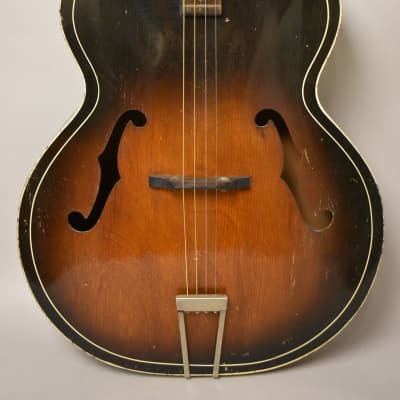 1950s-60s Harmony H1215 Archtop Tenor Guitar Sunburst image 2