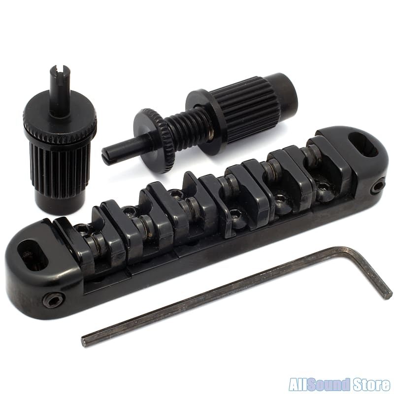 Wilkinson LOCKING ROLLER Bridge for Les Paul® Guitar - BLACK | Reverb