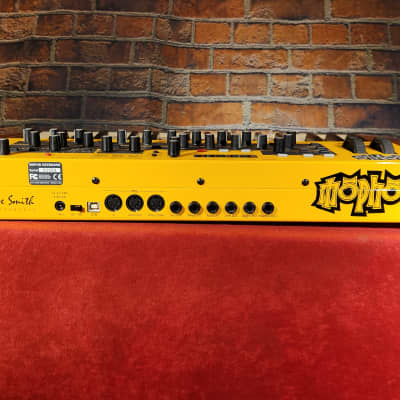 Dave Smith Instruments Mopho 32-Key Monophonic Synthesizer Yellow & Wood Sides w/ Power Supply image 9