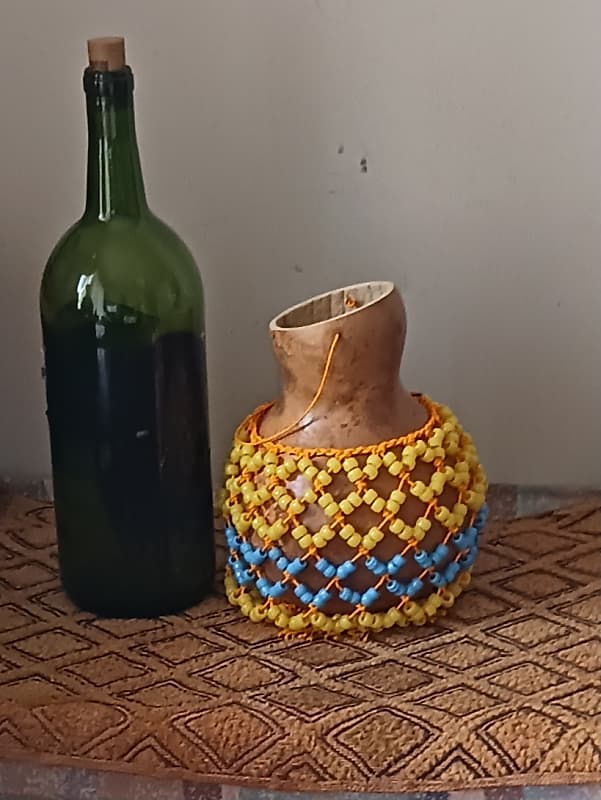 Sekere (small Yoruba-style netted gourd rattle) | Reverb