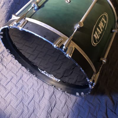 18" Mapex Marching Bass Drum Teal Fade (w/Randall May Carrier) image 6