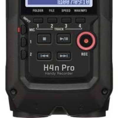 Zoom H4n Pro All Black Finish Handy Recorder,APH-4N Accessory pack,16 GB SD card,Rechargeable Batteries,Mic Stand and Microfiber Cloth image 3