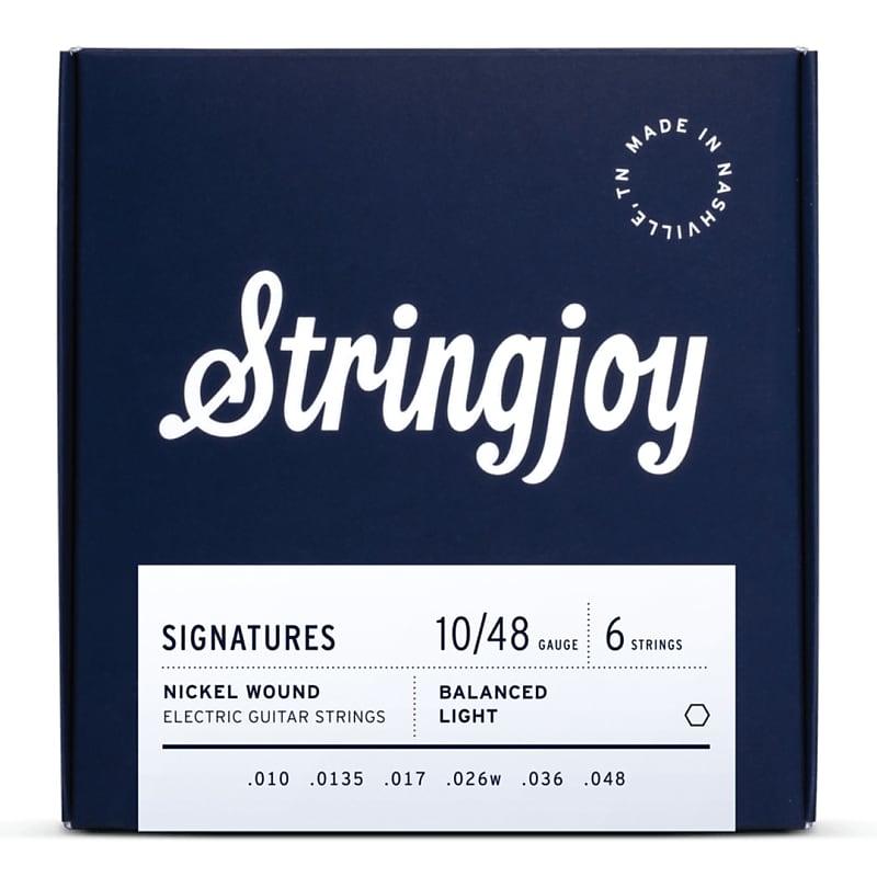 Stringjoy Signatures Nickel Electric Guitar Strings - Balanced Light (.10 - .48) image 1