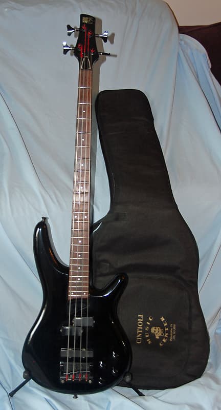 1992 Ibanez SR800 SDGR Bass Guitar Made in Japan Black Active Electronics  EMG w/ Video