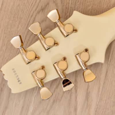 Immagine 1990 Aria Pro II PE-Deluxe KV Vintage Electric Guitar Ivory w/ USA Kahler 2220B, Japan - 5