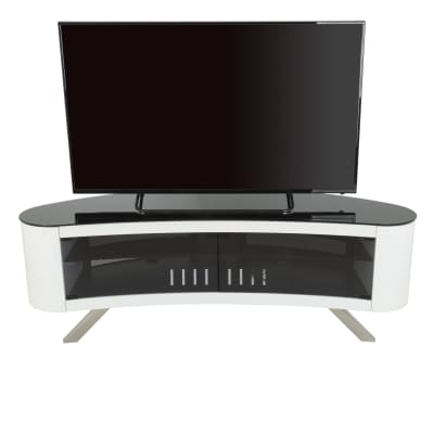 AVF Affinity Plus - Bay Plus 1500 Curved TV Stand (WhiteBlack Glass) image 7