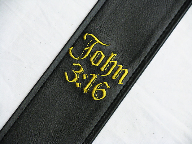 Bible verse guitar strap top