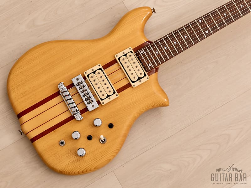 1980s Kawai F-1 Jr Vintage Neck Through Electric Guitar, Stainless