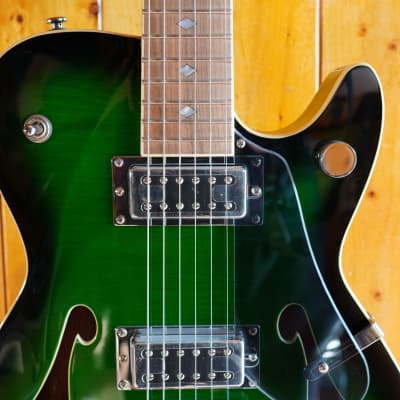 Carparelli Electric Guitar Classico SH2 [Semi-Hollow] - Dark Green Burst (Custom Setup) image 5