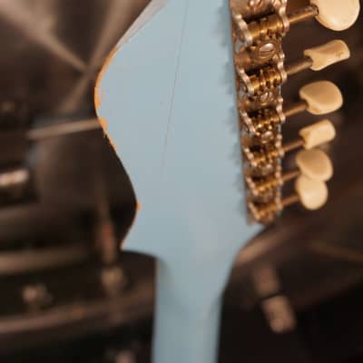 Kay Vanguard 60s - Light Blue Electric Guitar w/ Chipboard Case image 11