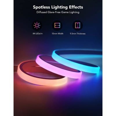Govee Neon RGBIC Rope Lights with Music Sync, DIY Design, Works with Alexa,  Google Assistant, 10ft LED Strip Lights for Gaming, Bedroom Living Room