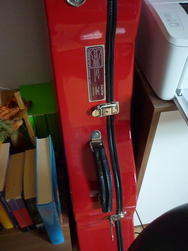 Calton red Guitar Case Rot very good condition Reverb