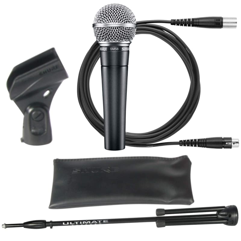 Photos - Microphone Shure SM-58 CN BTS  Bundle w/Stand & Mic Cable new 