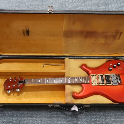 Vintage 1979 J.K. Lado & Co. Falcon Mockingbird Electric Guitar Masterbuilt Neck Through Sparkle Burnt Orange Red Made In Canada for sale