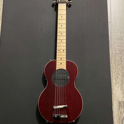 G-Sharp OF-1 Electric Travel Guitar Wine Red for sale