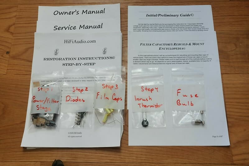 ALTEC 1570B restoration kit filter capacitor repair rebuild fix  			