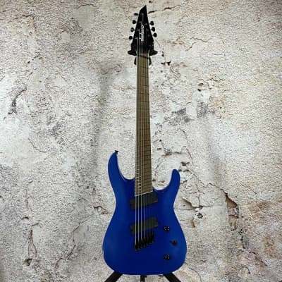 Used:  Jackson SLAT7 Fanned Fret 7 String Electric Guitar - Blue Metallic for sale