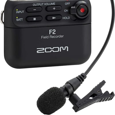 Zoom F2 Lavalier Body-Pack Compact Recorder, 32-Bit Float Recording, No Clipping, Audio for Video, Records to SD, and Battery Powered with Included Lavalier Microphone image 4