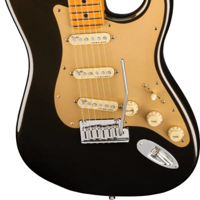Fender American Ultra Stratocaster Electric Guitar. Maple FB, Texas Tea image 1