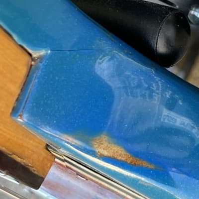 Vintage 1960s Kingston Kawai Teisco Swinga Style~S1T Hound Dog Offset Dbl Cutaway Guitar Ocean Blue All Original! ** SEE VIDEO** image 19