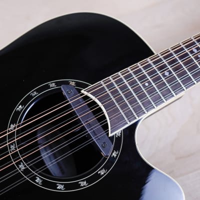 Ovation 2751AX-5 Standard Balladeer 12-String Acoustic Electric Guitar 2010's Black w/ Bag image 7