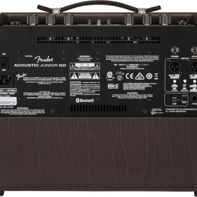 Fender Acoustic Junior Go Battery-Powered Acoustic Guitar Combo Amplifier, 100W, Dark Brown image 2
