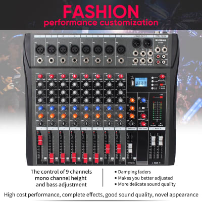 Audio Mixer 8 Channel Digital Mixer, Professional Bluetooth | Reverb