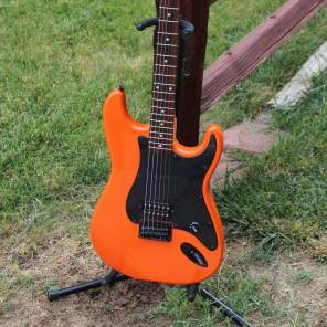 Fender Squier Bullet Stratocaster Traffic Cone Orange Finish Single Humbucker Electric Guitar image 2