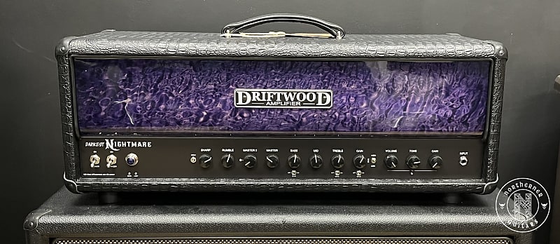 Driftwood Darkest Nightmare Black Croc Tolex / Purple Quilt