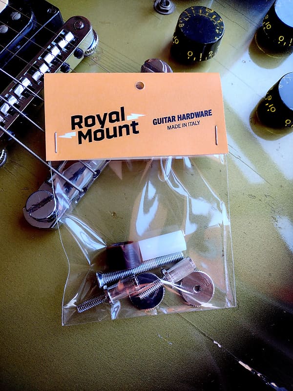 Gibson soft brass thumbwheels and posts adapters for ABR-1 bridge MK3 Les Paul Royal Mount 2025 - Nickel image 1